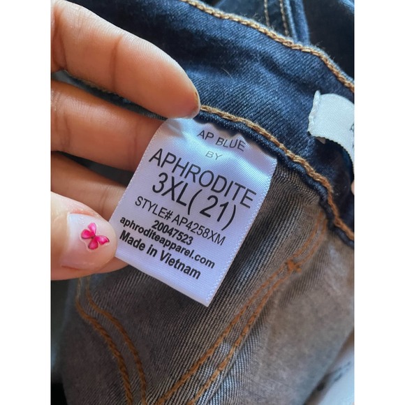 AP blue by aphrodite distressed skinny jeans size 3X - Picture 9 of 9
